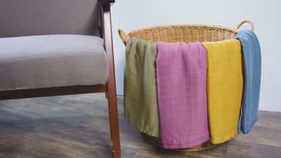 LumiSoft Muslin Swaddle Blankets, 4-Pack, Multicolor, Bamboo Viscose