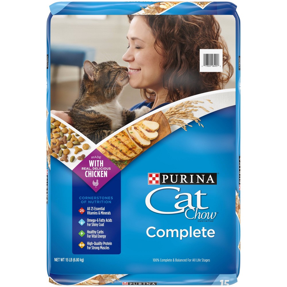 Purina Cat Chow Complete with Chicken Adult Dry Cat Food - 15lbs
