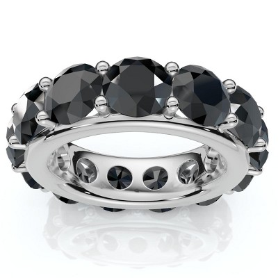 Pompeii3 13Ct Black Diamond Eternity Ring 10k Gold Lab Created