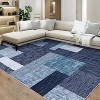 Washable Area Rugs for Bedroom, Living Room & Kitchen, Entry Rugs with Geometric Plaid Pattern, Non-Slip, Soft & Durable Floor Carpet - 3 of 4