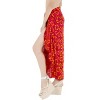 LA LEELA Women's Beach Bathing suit Wrap Bikini Swimwear Cover up Summer Wraps Swimsuit Sarong Skirts for Women One Size Red, Floral - 3 of 4