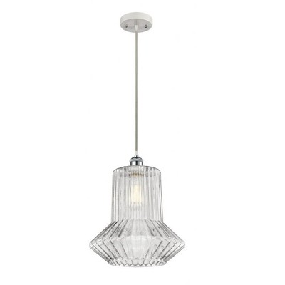 Springwater - 1 Light Cord Hung Mini Pendant In Industrial Style-14 Inches Tall and 12 Inches Wide