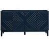 NicBex 60.5" Decorative Storage Cabinet, Sideboard Buffet Cabinet with Storage Geometric Pattern Adjustable Shelves Coffee Bar for Living Room - 2 of 4