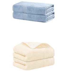 REGALWOVEN Cotton Absorbent Soft Bath Hand Cloths Towels 2 Piece Sets - 1 of 4
