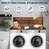 1 Mdf Tall Washing Machine Rack,3-Tier Washer Dryer Countertop with Edge Rails, for Folding Clothes, Washer and Dryer Topper with Non-Slip Pad - 4 of 4