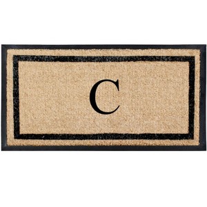 A1HC Natural Coir & Rubber Doormat for Outdoor Indoor Entrance, Long Lasting Easy to Clean Front Door Mat 24x48, Monogrammed - 1 of 4