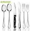 LunaLulinlk 48-Pieces Silverware Set for 8, Stainless Steel Flatware Cutlery Utensil Set forks and Spoons - 4 of 4