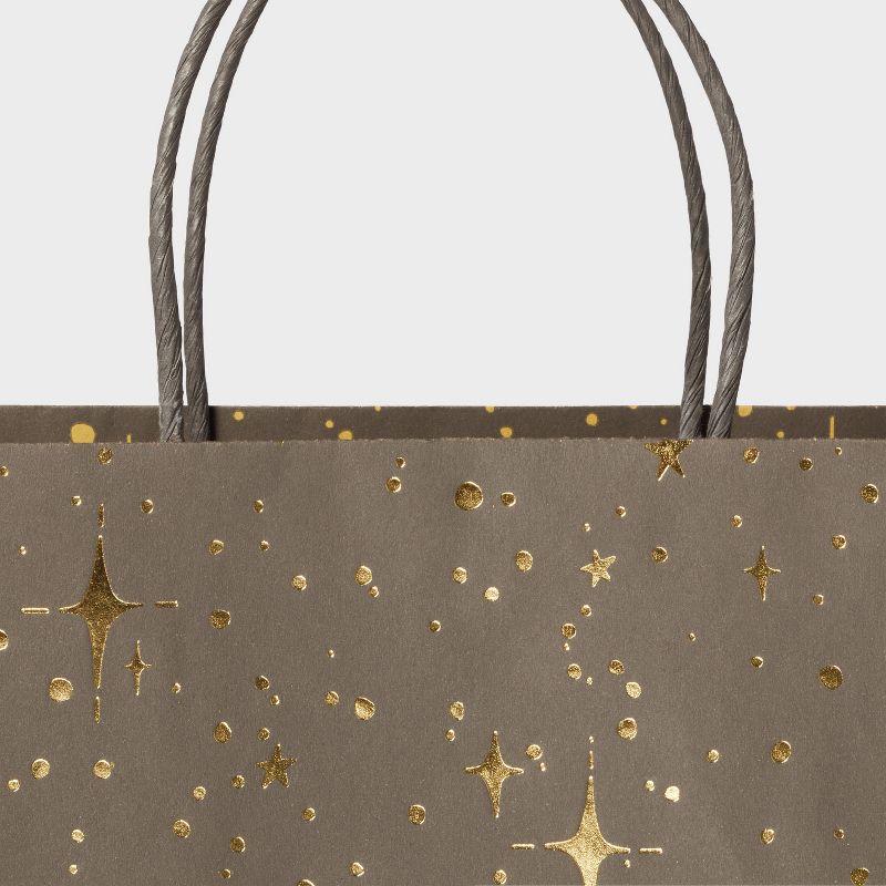 Gold foil Dots and Stars Black Jumbo Gift Bag - Spritz&#8482;, 4 of 5