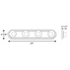 Progress Lighting Broadway 4-Light Wall Light, Brushed Nickel, Embossed Shade Collection: Broadway, Material: Steel, Finish Color: Brushed Nickel, - 2 of 2