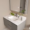 KTMBDW 43/37/31'' Rectangular Bathroom Sink with Marble Vanity Top, Predrilled Centerset and 4-Inch Backsplash, Stain-Resistant, Easy-To-Clean- White - 2 of 4