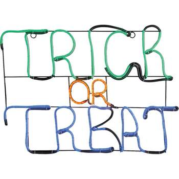 Gemmy LED Lighted Trick Or Treat Glo Light Sign Halloween Decoration -  - Multicolored
