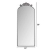Runesay Arched Full Body Mirror with Vintage Ornate Carved Applique on Top, Hanging Wall Mounted Mirror - 2 of 4