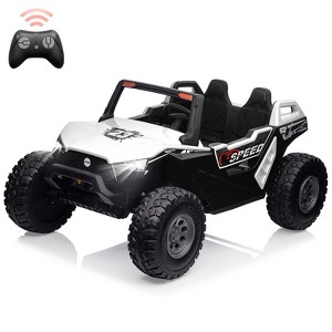 24V 2-Seater Ride On UTV Car for Kids with Remote, Dual Modes, Adjustable Seats, Large EVA Wheels, Music & Lights - 1 of 4