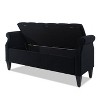 CAVINAS 57.5" Storage Bench Velvet Accent Tufted Roll Arm Storage Bench for Bedroom - 4 of 4