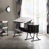 2pc Eclipse Ultra Center/Drawing Table with Angle Adjustable Top, Storage Shelf, and Drawers with Padded Stool Set - Studio Designs Home - 2 of 4