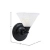 Toltec Lighting Any 1 - Light Sconce in  Matte Black with 7" Gold Ice Shade - 2 of 2