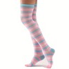 Striped Patterned - Over the Knee - Socks from the Sock Panda (Women's Sizes Adult Medium) - Pink and Baby Blue - 4 of 4