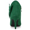 Allegra K Women's Pointed Toe Zip Stiletto Bow Heels Boots - 4 of 4