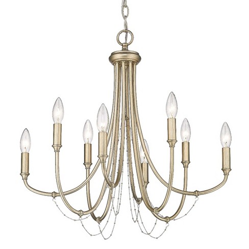 Golden Lighting Kamila 8-light Chandelier In White Gold : Target