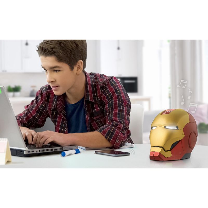 eKids Marvel Iron Man Bluetooth Speaker, Wireless Speaker with Charging Cable – Red (Vi-B72IM.EXv1), 4 of 5
