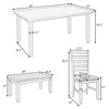 NicBex Dining Room Table Set for 6 Morden Dining Room Table with MDF Tabletop, 4 Padded Chairs and 1 Bench for Kitchen - 2 of 4