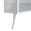 INFURNIC Decorative Storage Cabinets Corner Cabinet with Tempered Glass Door and Shelves for Living Room Bathroom, White, 22.25"*16.54"*31.5" - 4 of 4