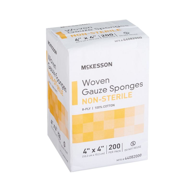 McKesson Woven Gauze Sponges, 8-Ply, 4 in x 4 in, 200 per Pack, 1 Pack, 4 of 9