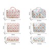 3pcs Mini Makeup Bag Printed Cosmetic Bag Coquette Aesthetic Toiletry Bag Travel Make Up Organizer Bag For Business Trips Vacations Outdoor Activities - 4 of 4