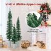 Resenkos 3 PCS Potted Artificial Christmas Tree Christmas Decoration Green - 4 of 4