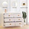 Dresser for Bedroom with 6 Drawers, Changing Table Dresser, Soft Pad & Removable Top, Baby Dressers with Changing Table Top for Nursery - 4 of 4