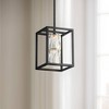 Possini Euro Design Matte Black Mini Pendant Light 6" Wide Modern LED Open Cage Crystal Fixture for Kitchen Island Dining Room - 2 of 4