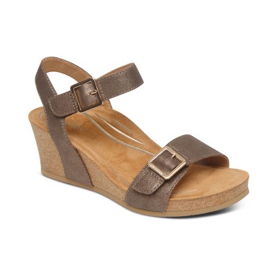 Aetrex Lexa Quarter Strap Wedge