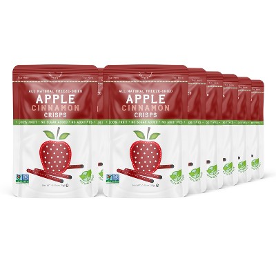 Nature's Turn Freeze-Dried Fruit Snacks - Apple Cinnamon Crisps -  No Sugar Added, Non GMO, Gluten Free, Nothing Artificial - 15g (.53oz) - 12-PACK