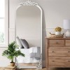 PexFix Rustic Arched Solid Wood Framed DIY Carved Full Length Mirror - 2 of 4