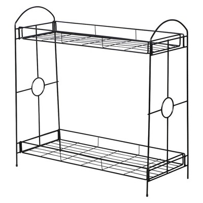Yaheetech 32-Inch Height 2-Tier Metal Plant Stand With Tray Design