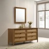 Roundhill Furniture Vichy 4-Piece Rubberwood Bedroom Set with Upholstered Queen Bed, Dresser, Mirror, and Nightstand - 4 of 4