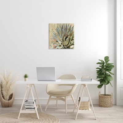 Green Succulent Agave Leaves Canvas Wall Art, 24" x 24"