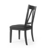 2pk Fairgreens Farmhouse Upholstered Wood Dining Chairs Black - Christopher Knight Home: Rustic Style, Rubberwood - image 4 of 4