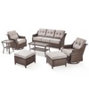 Gymojoy Outdoor Sofa Table with Swivel Chairs Gilder Chairs Patio Funiture Set - 2 of 4