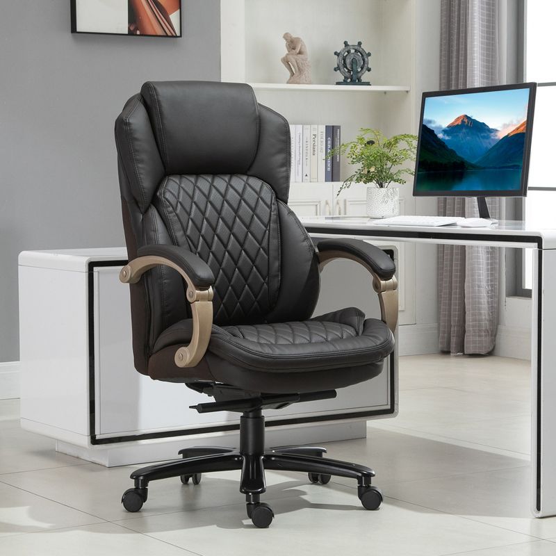 Vinsetto Big and Tall Executive Office Chair with High Back Diamond Stitching Adjustable Height  Swivel Wheels, 3 of 10