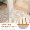 Runner Rug, Modern Minimalist Arched Lines Carpet, Machine Washable Area Rug Pet Friendly for Hallway, Kitchen, Bathroom - 4 of 4