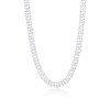 Links of Italy Sterling Silver 7.5mm Textured Double-Link Chain - Rhodium Plated - Available Sizes: 20  , 22  , 24  Inches - 2 of 3