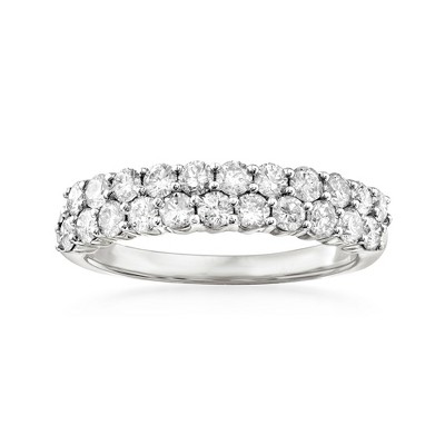 Ross-Simons 1.00 ct. t.w. Diamond Double-Row Ring in 14kt White Gold