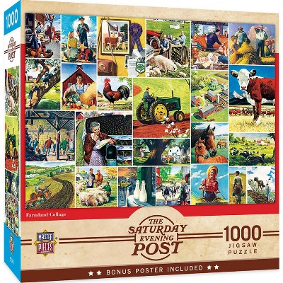 MasterPieces Inc Saturday Evening Post Farmland Collage 1000 Piece Jigsaw Puzzle