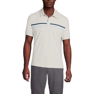 Lands' End Men's Short Sleeve Performance Snap Polo - 1 of 4