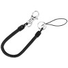 Unique Bargains Clasp Lobster Hook Keyring Stretchy Coil Keychain Strap 14" Length Black - 4 of 4