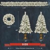 NicBex Prelit Artificial Christmas Trees Set of 4 with 2 Entrance Trees, Garland, Wreath, Pinecones and Lights for Indoor Decor - 2 of 4