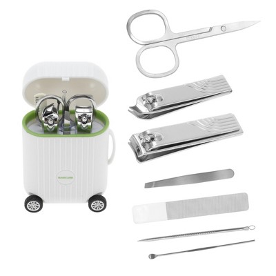 Unique Bargains Mini Suitcase Nail Clipper Kit 8-piece Set