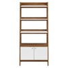 Modway 71" Bixby Bookshelf Display White/Walnut: Modern Arched Design, 4-Tier Storage, Metal Hardware - 3 of 4