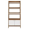 Modway 71" Bixby Bookshelf Display White/Walnut: Modern Arched Design, 4-Tier Storage, Metal Hardware - image 3 of 4